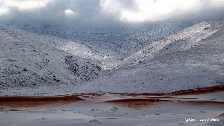 La neige dans la ville de Aïn Sefra