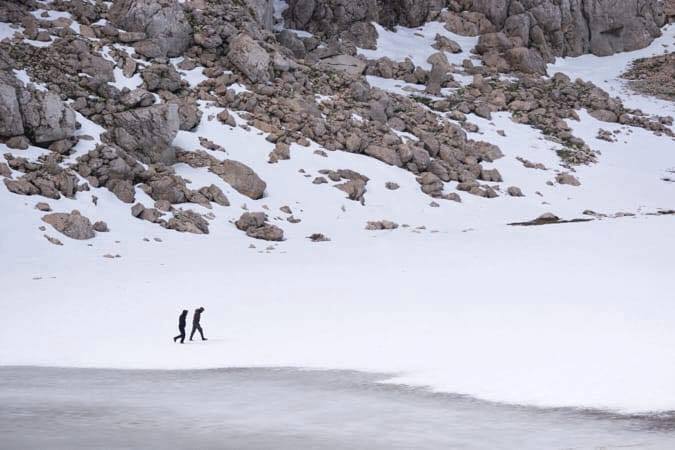 neige au Lac Agoulmime